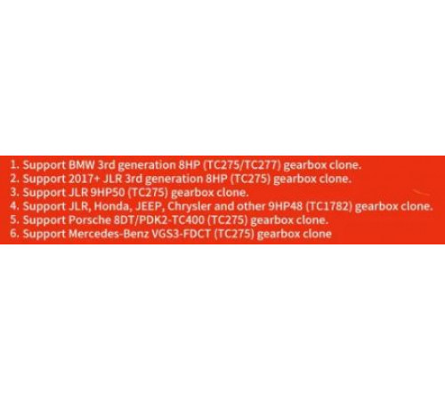 Модуль 36 ZF-TC1782/TC275/TC277 Gearbox Clone для ACDP